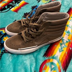 Vans Men's High-Top Suede Sneakers in Olive